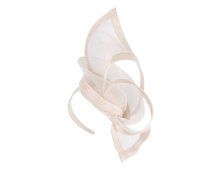 Cream racing fascinator by Fillies Collection S107 - Hats From OZ