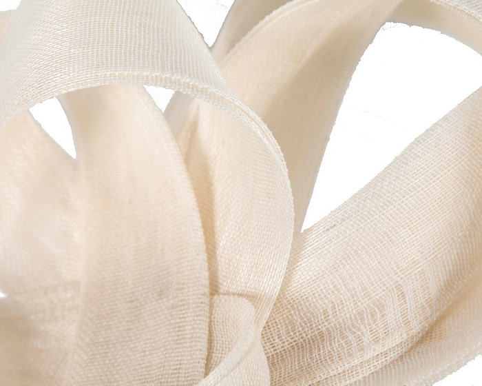 Cream abaca loops racing fascinator by Fillies Collection - Hats From OZ