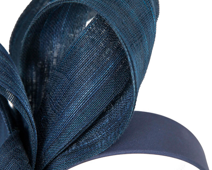 Navy abaca loops racing fascinator by Fillies Collection - Hats From OZ