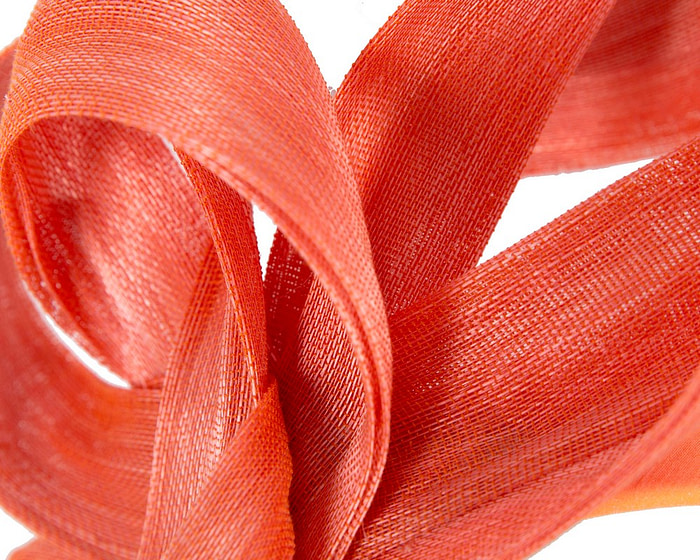 Orange abaca loops racing fascinator by Fillies Collection - Hats From OZ