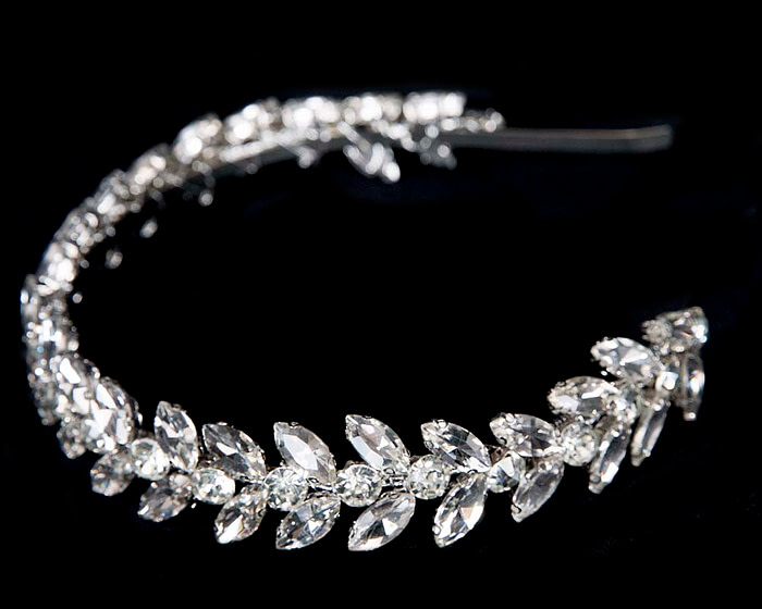 Petite silver crystal headband fascinator CU447 - Image 4