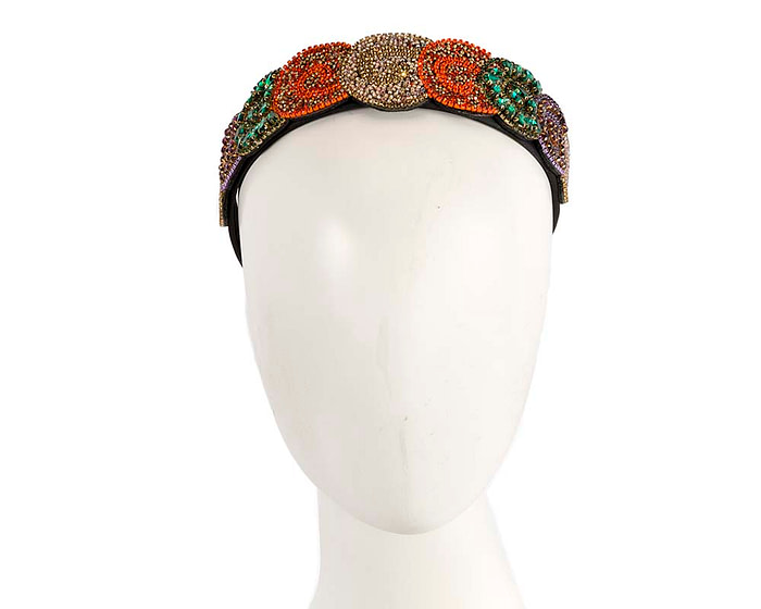 Unusual multi-tone headband fascinator CU448OR - Hats From OZ