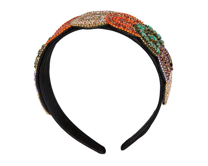 Unusual multi-tone headband fascinator CU448OR - Hats From OZ