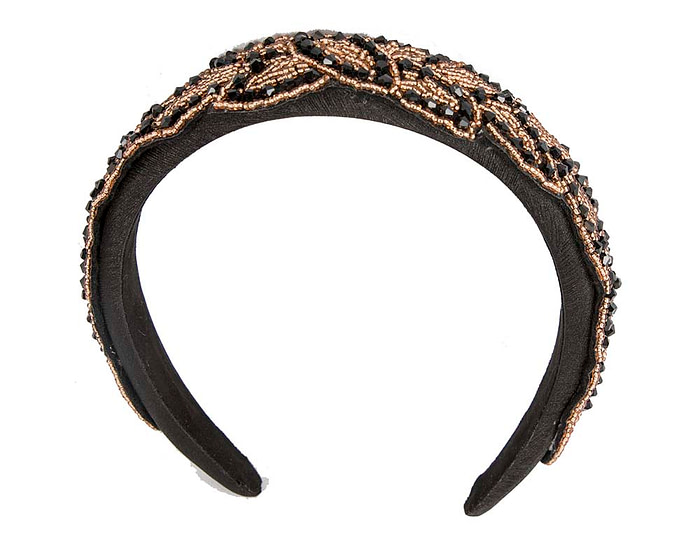 Black and gold puffy headband by Max Alexander CU458 - Hats From OZ