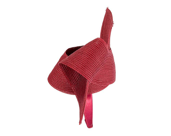 Modern burgundy fascinator by Max Alexander - Hats From OZ