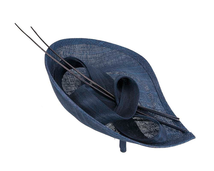 Large navy sinamay fascinator by Max Alexander - Hats From OZ