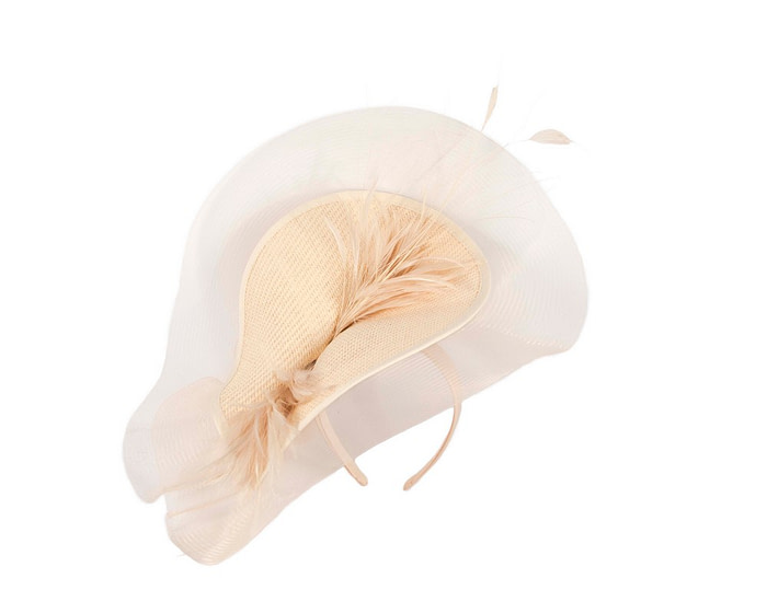 Tall nude fascinator by Fillies Collection - Hats From OZ