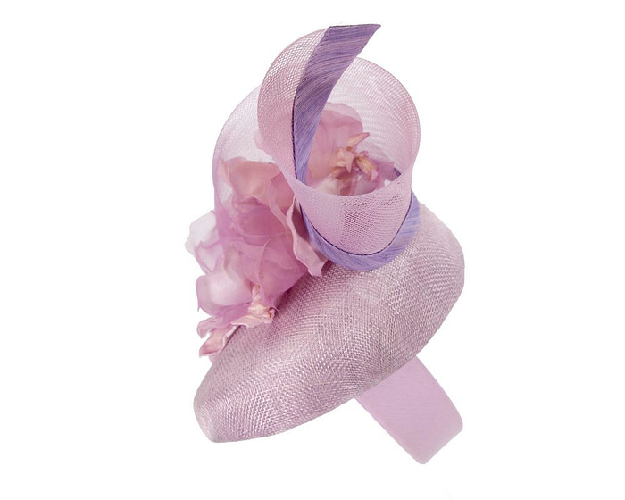 Lilac pillbox fascinator with flower by Fillies Collection - Hats From OZ