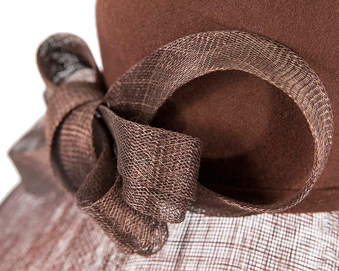 Chocolate ladies winter fashion hat by Cupids Millinery - Hats From OZ