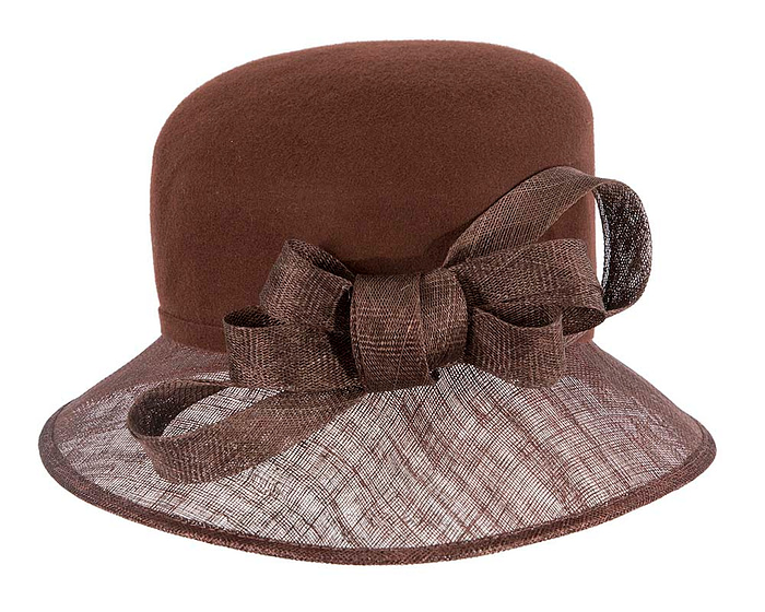 Chocolate ladies winter fashion hat by Cupids Millinery - Hats From OZ