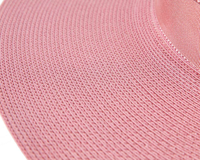 Wide brim dusty pink boater hat - Hats From OZ