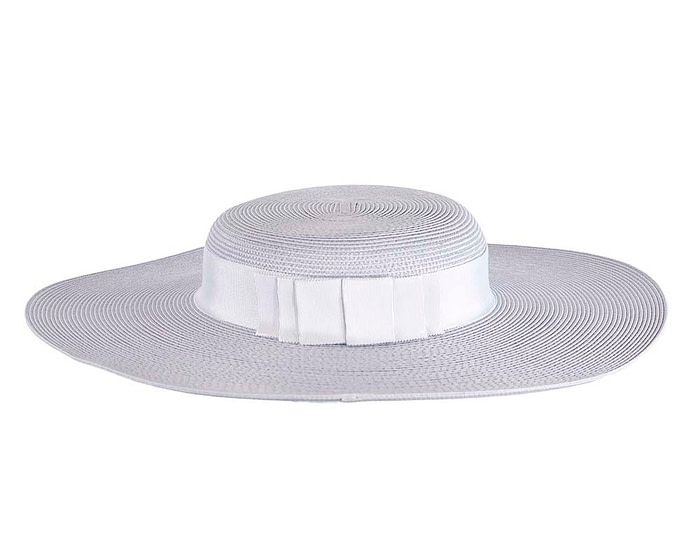 Wide brim light blue boater hat - Hats From OZ