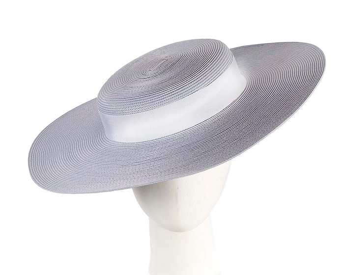 Wide brim light blue boater hat - Hats From OZ