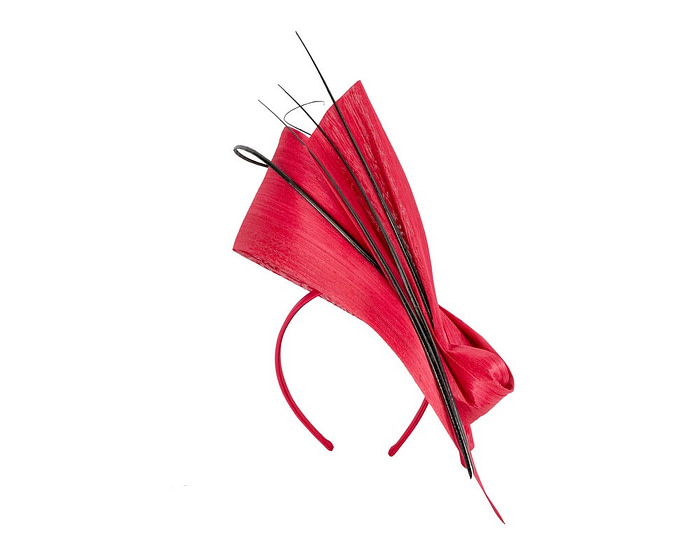 Edgy red & black fascinator by Fillies Collection - Hats From OZ