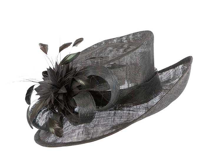 Black fashion sinamay hat - Hats From OZ