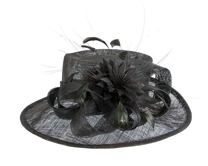 Black fashion sinamay hat - Hats From OZ