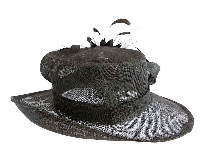 Black fashion sinamay hat - Hats From OZ