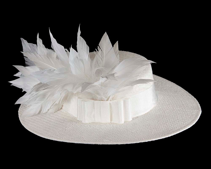 White boater hat by Max Alexander - Hats From OZ