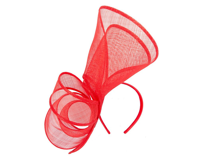 Large red sinamay fascinator by Max Alexander - Hats From OZ