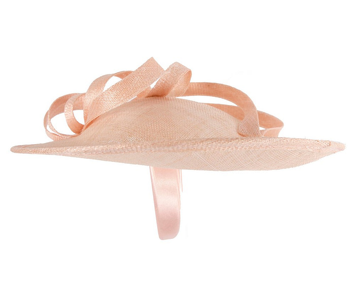 Large nude sinamay plate fascinator - Hats From OZ