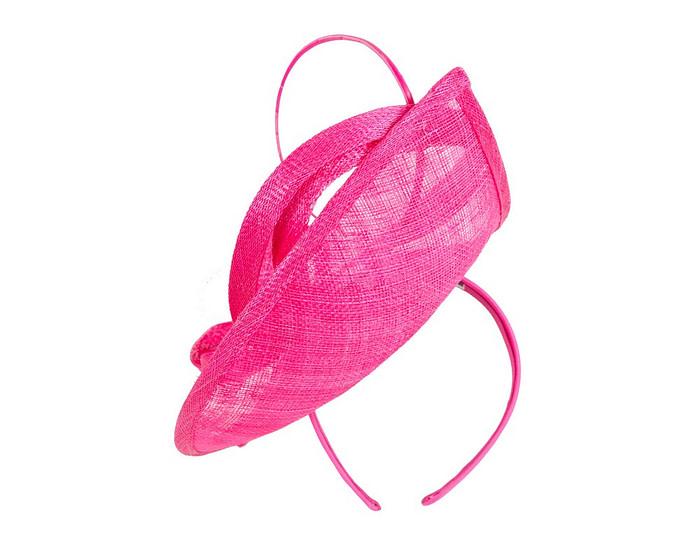 Tall fuchsia sinamay fascinator by Max Alexander MA911 - Hats From OZ