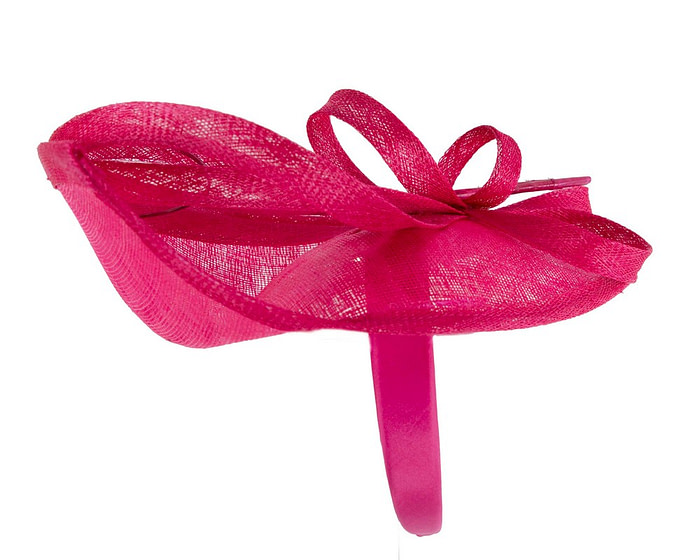 Tall fuchsia sinamay fascinator by Max Alexander MA911 - Hats From OZ