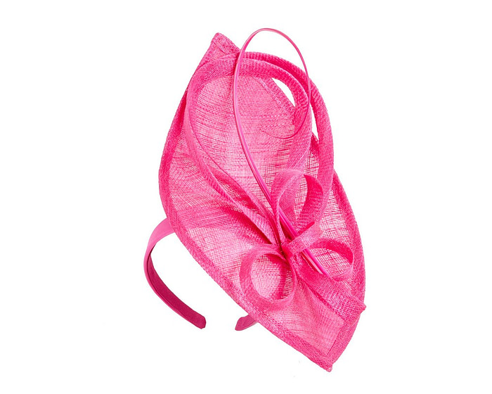 Tall fuchsia sinamay fascinator by Max Alexander MA911 - Hats From OZ