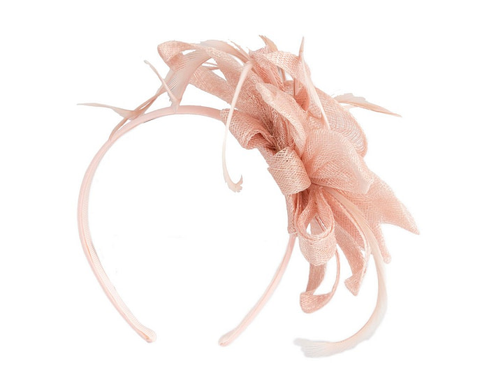 Blush sinamay flower fascinator by Max Alexander - Hats From OZ