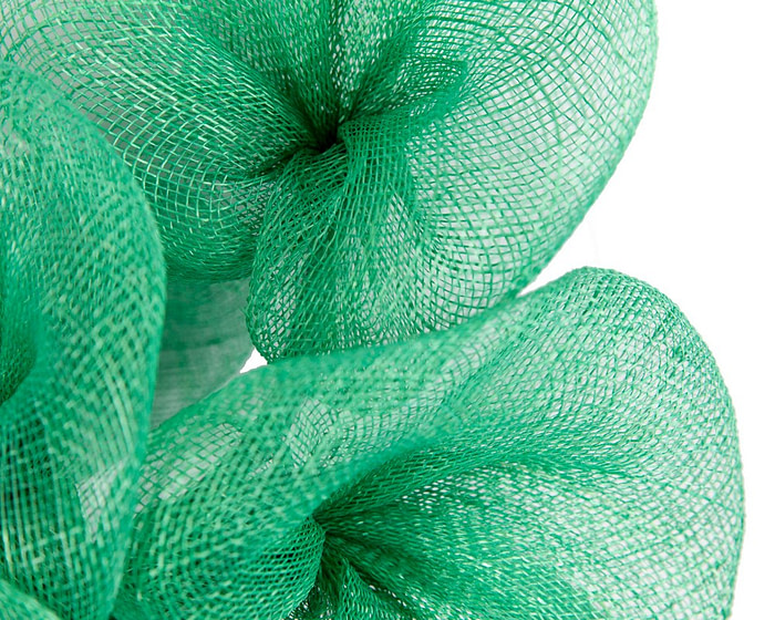 Large green sinamay flower fascinator by Max Alexander - Hats From OZ