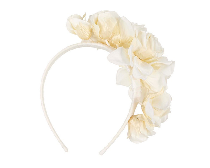 Cream flower headband by Max Alexander - Hats From OZ