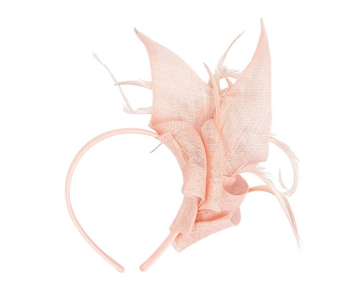 Blush sinamay fascinator by Max Alexander - Hats From OZ