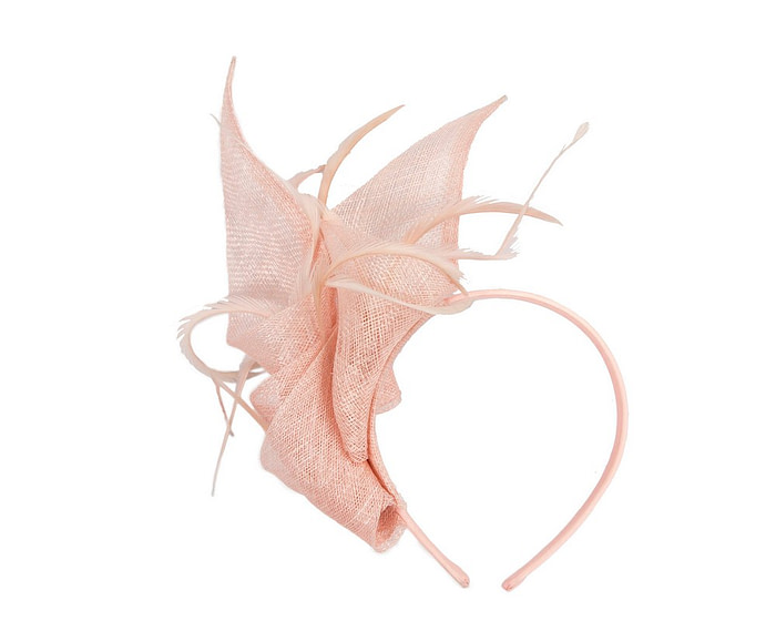 Blush sinamay fascinator by Max Alexander - Hats From OZ