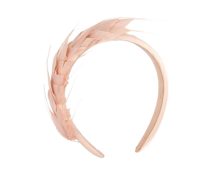 Nude feather headband by Max Alexander - Hats From OZ