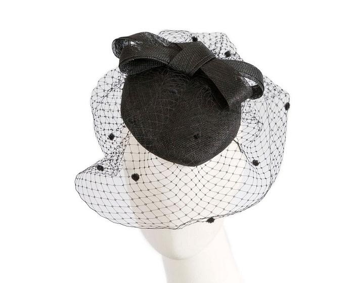 Black pillbox hat with veil by Fillies Collection - Hats From OZ