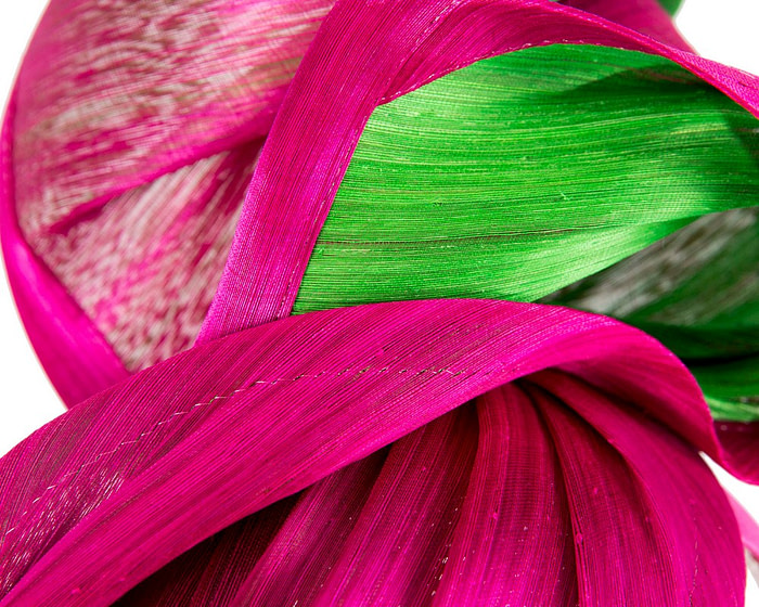 Fuchsia & Lime designers racing fascinator - Hats From OZ