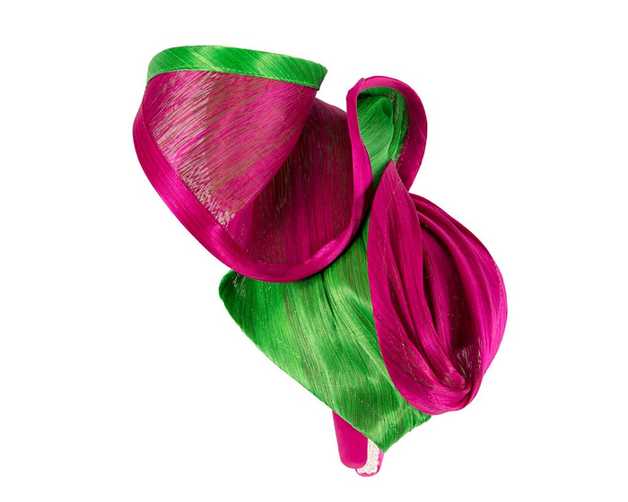 Fuchsia & Lime designers racing fascinator - Hats From OZ