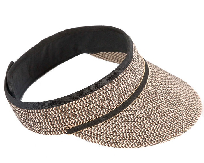 Black & beige visor by Max Alexander - Hats From OZ