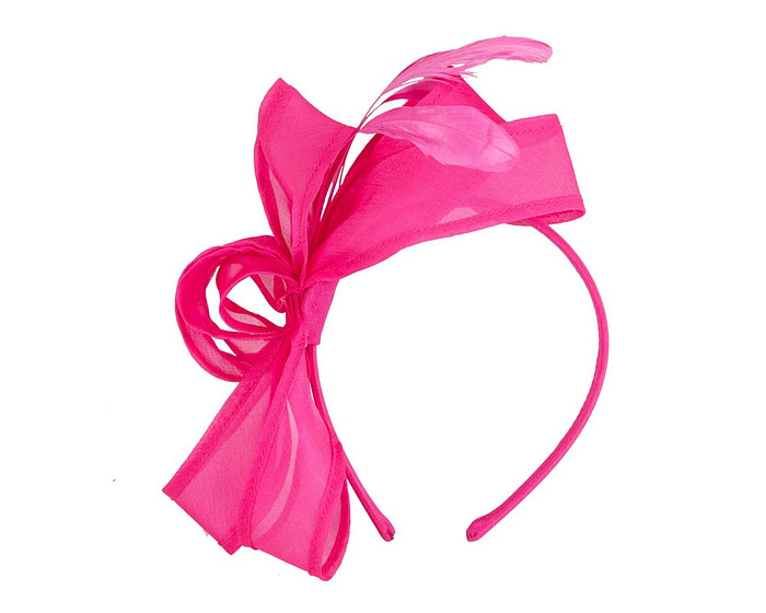 Fuchsia organza fascinator by Max Alexander - Hats From OZ