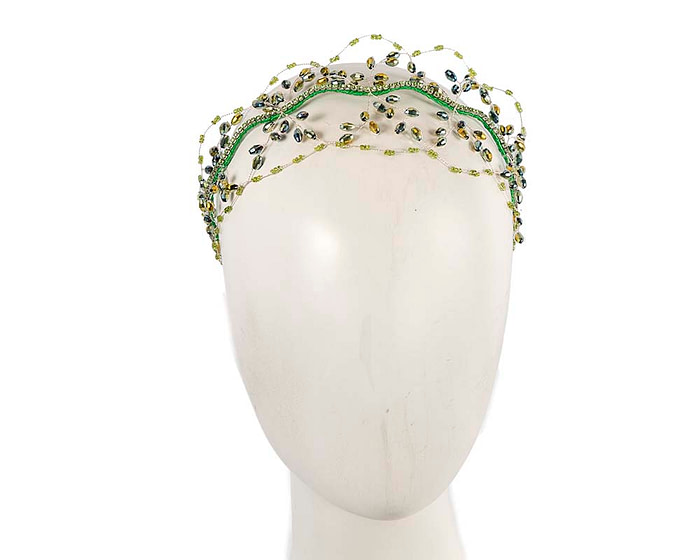 Exclusive green headband fascinator by Cupids Millinery CU428 - Hats From OZ