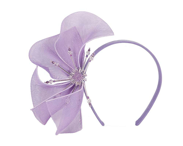 Bespoke lilac flower headband by Cupids Millinery - Hats From OZ