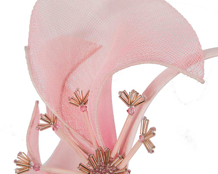 Bespoke pink flower headband by Cupids Millinery - Hats From OZ