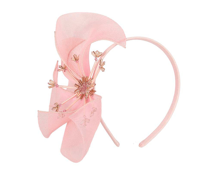 Bespoke pink flower headband by Cupids Millinery - Hats From OZ