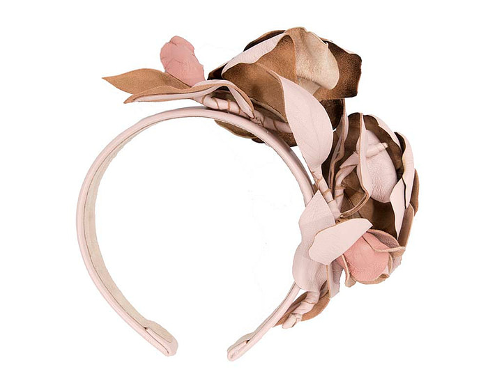 Hand-made leather flower headband - Hats From OZ