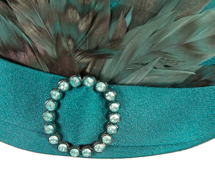 Bespoke teal green fascinator hat by Cupids Millinery - Hats From OZ