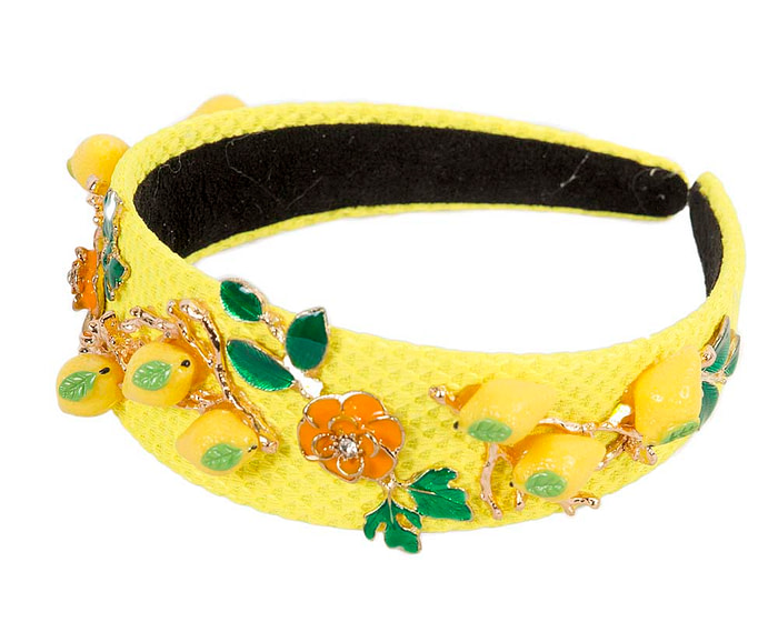 Yellow fascinator headband by Cupids Millinery - Hats From OZ