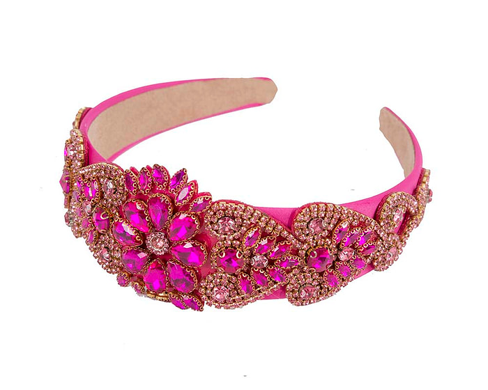 Fuchsia jewellery fascinator headband - Hats From OZ