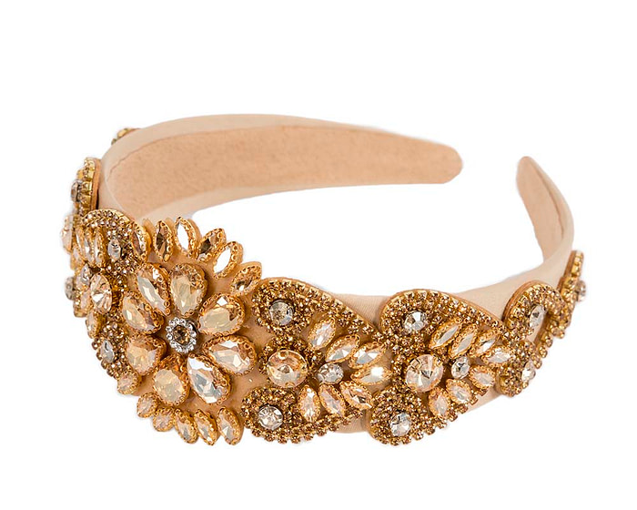 Gold jewellery fascinator headband - Hats From OZ