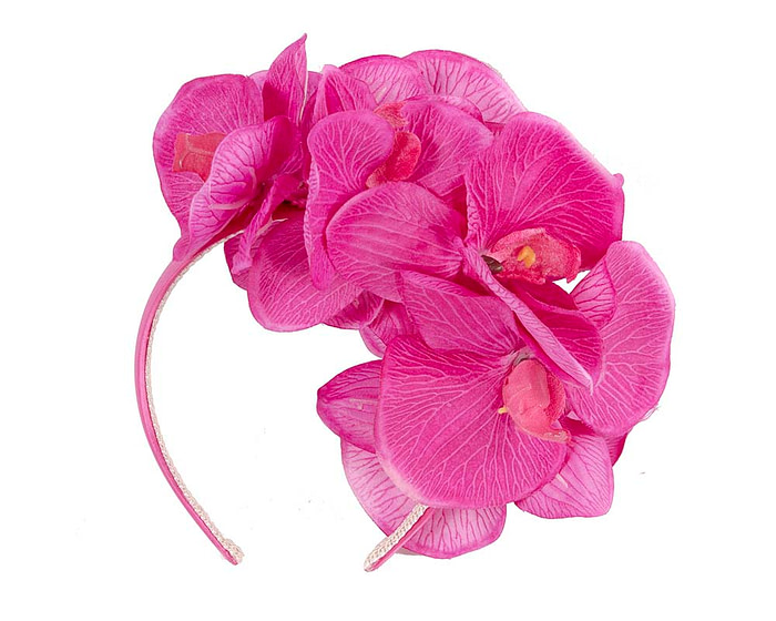 Bespoke fuchsia orchid flower headband by Fillies Collection CU391 - Hats From OZ