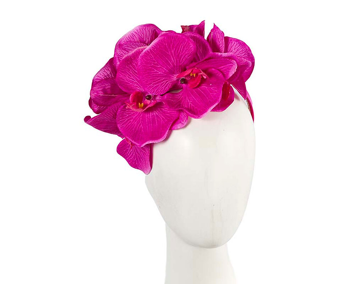 Bespoke fuchsia orchid flower headband by Fillies Collection CU391 - Hats From OZ