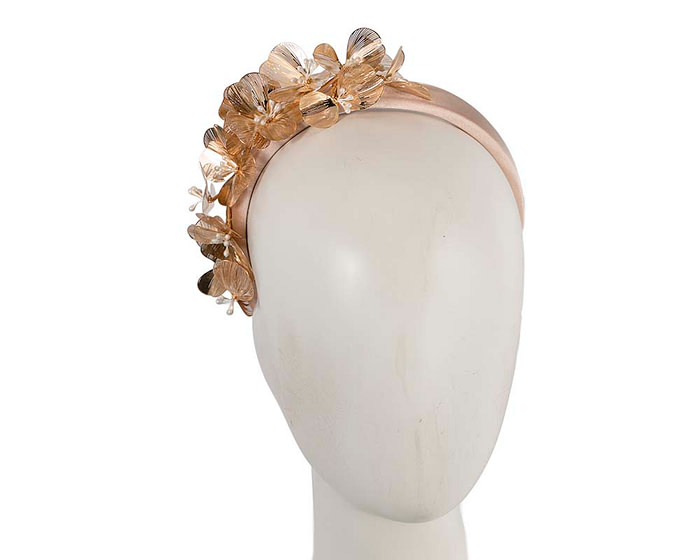 Exclusive gold headband fascinator by Cupids Millinery CU553 - Hats From OZ